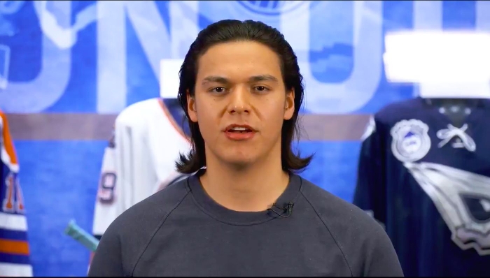 Edmonton Oilers' Defenceman Ethan Bear speaks out against racism following their recent loss to the Winnipeg Jets